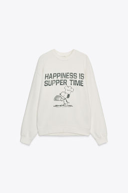 WASHED EFFECT SNOOPY PEANUTS SWEATSHIRT - Zara фото 6