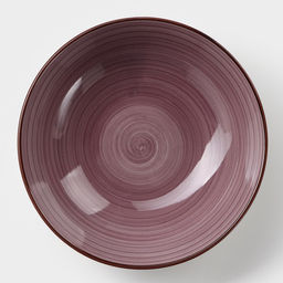 Тарелка керамическая глубокая Доляна Морской мир, 540 мл, d=18 см, цвет бордовый  фото 2
