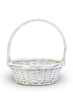 Корзина плетёная для хранения Brisa, с ручкой, белая, набор 3 шт.