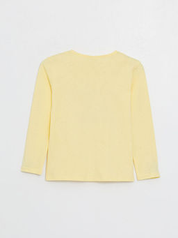 Bisiklet Yaka Bask?l? Uzun Kollu K?z ?ocuk Ti??rt - Waikiki фото 2