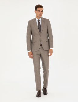 A__k Kahverengi Slim Fit Tak_m Elbise