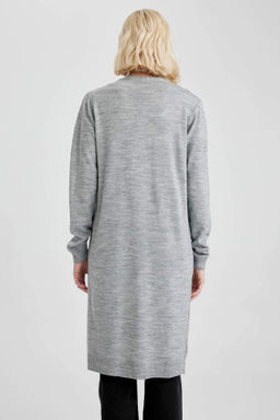 Кардиган стандартного кроя с V-образным вырезом - Defacto фото 8