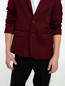 Бордовый школьный пиджак для мальчика Инфанта, модель 0513/6