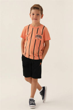 Оранжевый пижамный комплект для мальчика - U.s. polo assn фото 2
