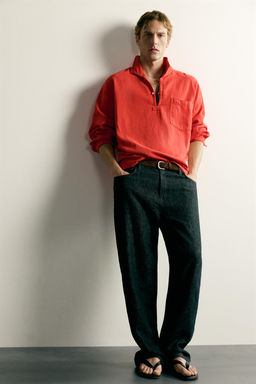 CAMISA POLO RELAXED FIT / Rojo - Zara фото 6