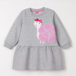 CRB wear/CSNG 62680-11 Платье для девочки, светло-серый меланж/Ex.Cherubino  фото 2