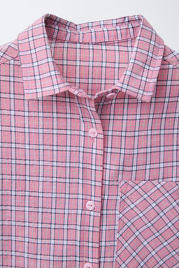 OVERSIZE CHECK SHIRT - Zara фото 3