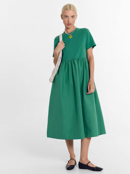Платье Mark Formelle 152636 из хлопка зеленый
