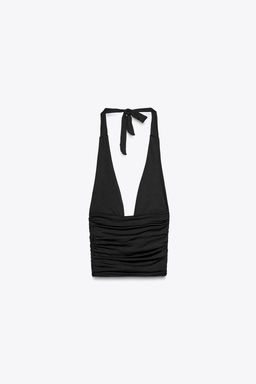 DRAPED HALTER TOP - Zara фото 15
