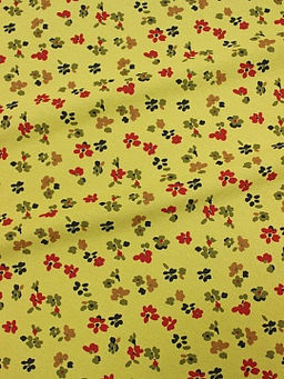 Теплый хлопок Цветочный каприз цв.св.золотисто-оливковый, ш.1.5м, хлопок-100%, 150гр/м.кв