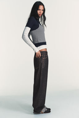 TRIPLE STRIPE EFFECT T-SHIRT - Zara фото 10