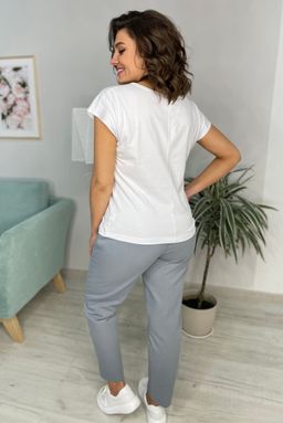 Футболка Rumoda 2054 белый/серебро  фото 2