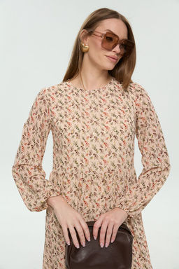 Платье NIKVA н1044-1 бежевый мультиколор  фото 2