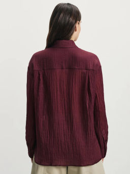 Рубашка из тенселя с патами на рукавах / Zarina  фото 5