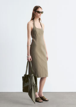 Vestido midi con cuello halter - H&m фото 4
