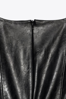 FAUX LEATHER TOP WITH BELT - Zara фото 8