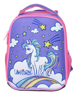 Рюкзак Schoolformat Little unicorn, модель ERGONOMIC 2А4M, жесткий каркас, двухсекционный,...