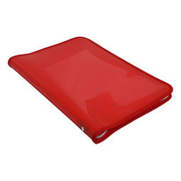 Папка пластиковая А4, 325 х 230 х 25 мм, молния вокруг, Calligrata Офис, ПМ-А4-11, 0.5 мм, цветная, текстура песок, красная  фото 2