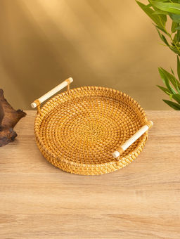 Поднос плетёный 22х22х3 см, ротанг - Simaland фото 2