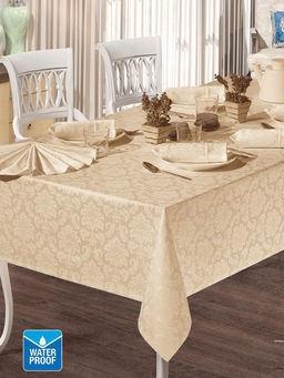 Скатерть EFOR COTTON SET 160*220 прямоугольная с салфетками 8 шт капучино S.KAHVE