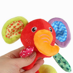 Растяжка - спираль на коляску/кроватку Крошка Я «Слоник яркий», с прорезывателем, от 3 мес.