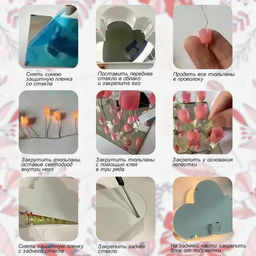 Набор для творчества-светильник "Облако" сиреневые тюльпаны, в пакете