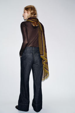 Z1975 BOOTCUT DENIM TROUSERS - Zara фото 13