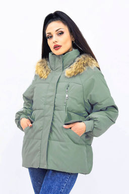 Куртка парка демисезонная с натуральным мехом арт.613А