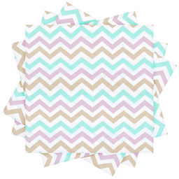 Зигзаг, бирюза Комплект столовый 4пр: салфетка сервировочная 45х45см, хлопок Премиум 186г/м2, Домашняя мода (Россия)  фото 2