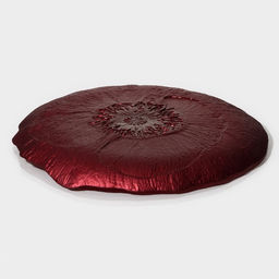 Блюдо сервировочное «Флора», d=33 см, стекло, красное