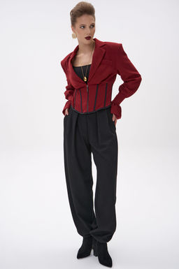 Пиджак  корсет Джуди (бордовый) - Эльза фото 13