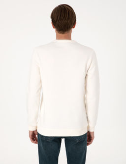 Ekru 3 _plik Regular Fit __i Polarl_ Bisiklet Yaka Basic Sweatshirt - Pierre cardin фото 5
