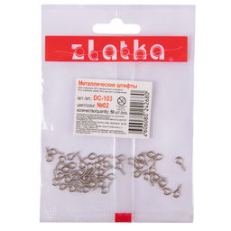 Zlatka Штифт с резьбой DC-103 8 мм 50 шт №03 под черный никель  фото 3