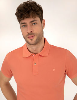Pembe Slim Fit Polo Yaka Merserize Ti__rt