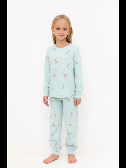 Crockid _ К 1552/голубой опал,кролики и цветы пижама дет  фото 6