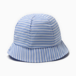 Панама детская MINAKU «Полосатик», размер 46, голубая