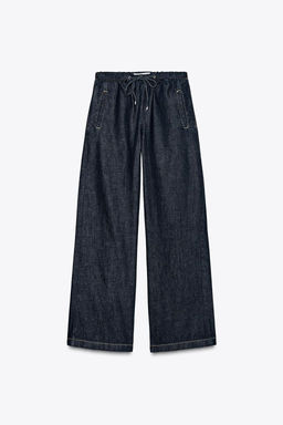 Z1975 MID-WAIST WIDE-LEG JOGGER JEANS - Zara фото 13