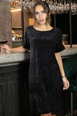 Платье Покоряя сердца (черный блеск) П11236 - Lt collection фото 10