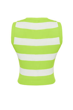 Sar? Crop Cizgili Ince Bluz TWOSS22BZ1173