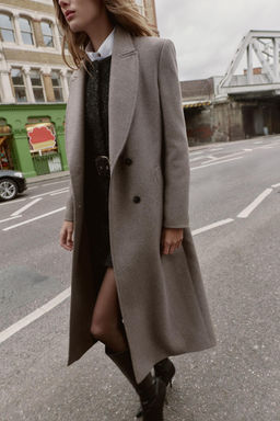 LONG DOUBLE-BREASTED COAT - Zara фото 3