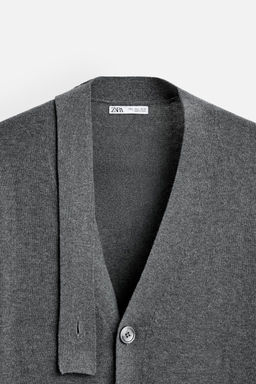ASYMMETRIC NECKLINE CARDIGAN - Zara фото 9