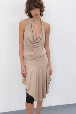 VESTIDO HALTER ESPALDA DESCUBIERTA / Arena - Zara фото 12