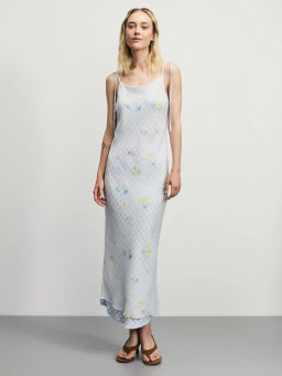 Двуслойное платье из тенселя с принтом / Zarina  фото 2