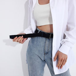 Ремень, ширина 3.5 см, резинка, пряжка металл, цвет синий - Simaland фото 3