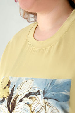 Арт. 3-1154 Футболка женская 50-58 (5 шт) Цвет:горчичный - Калинка фото 18