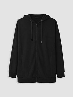 Kap??onlu Soft Touch Kad?n Fermuarl? Sweatshirt