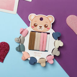 Цена за 6 шт. Набор для волос «Солнышко», 16 шт.: 6 резинок, 10 крабиков, сердца