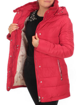 5052 RED Куртка зимняя женская (холлофайбер, отделка натуральная норка)