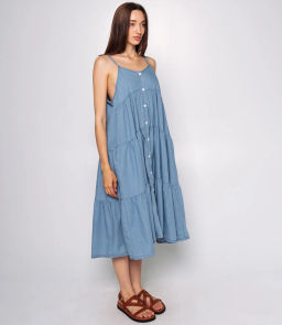 Джинсовый сарафан #КТ22078, голубой