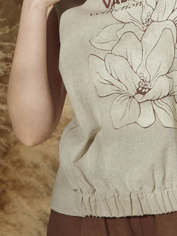 Блуза с принтом Vals 70% лен, 30% хлопок  фото 4